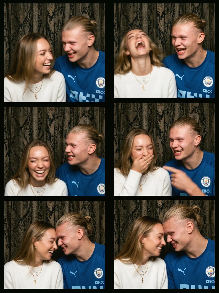 Erling Haaland Vintage Photo Booth Strip
