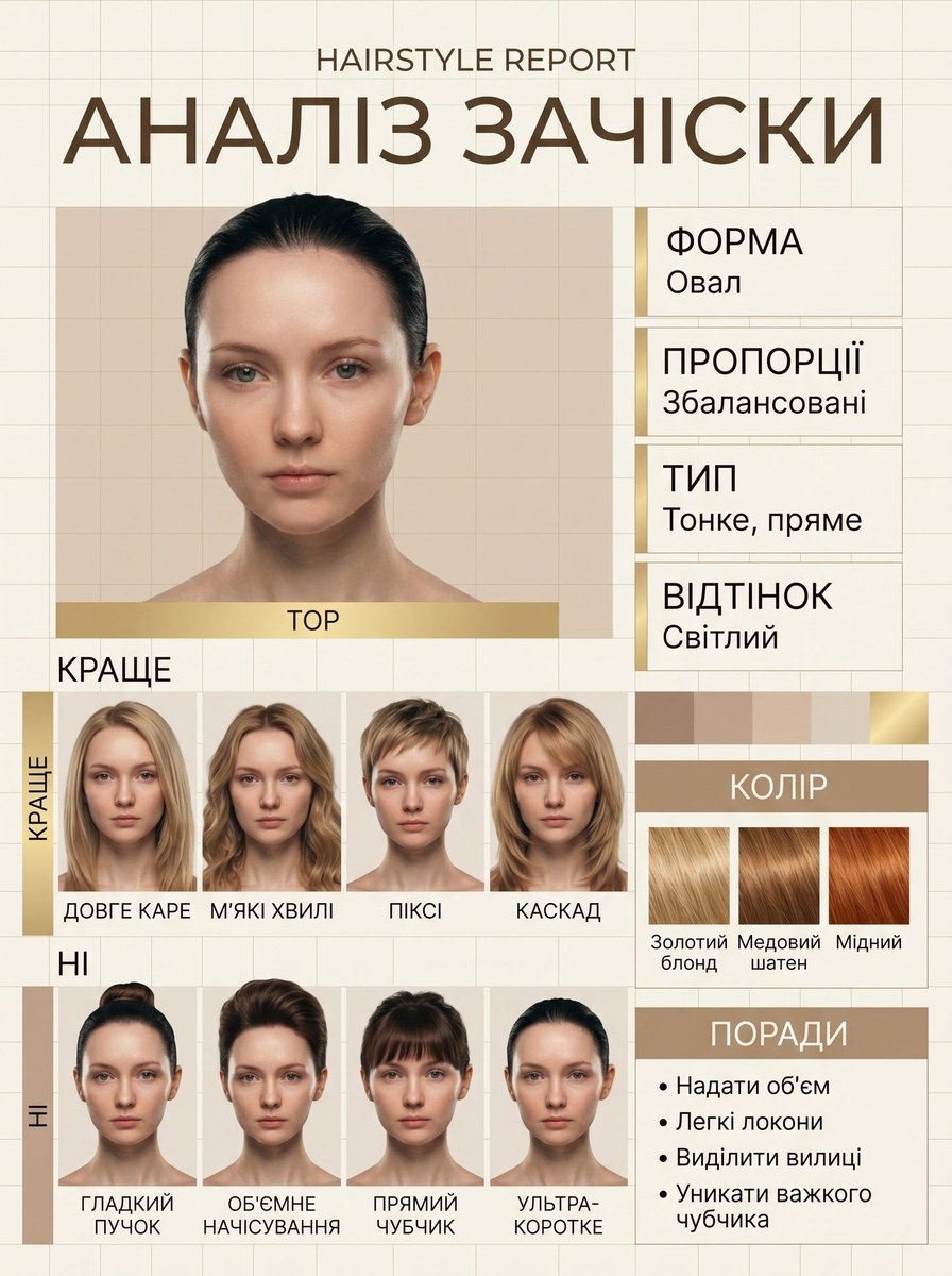 Premium Hairstyle Analysis Report output 2