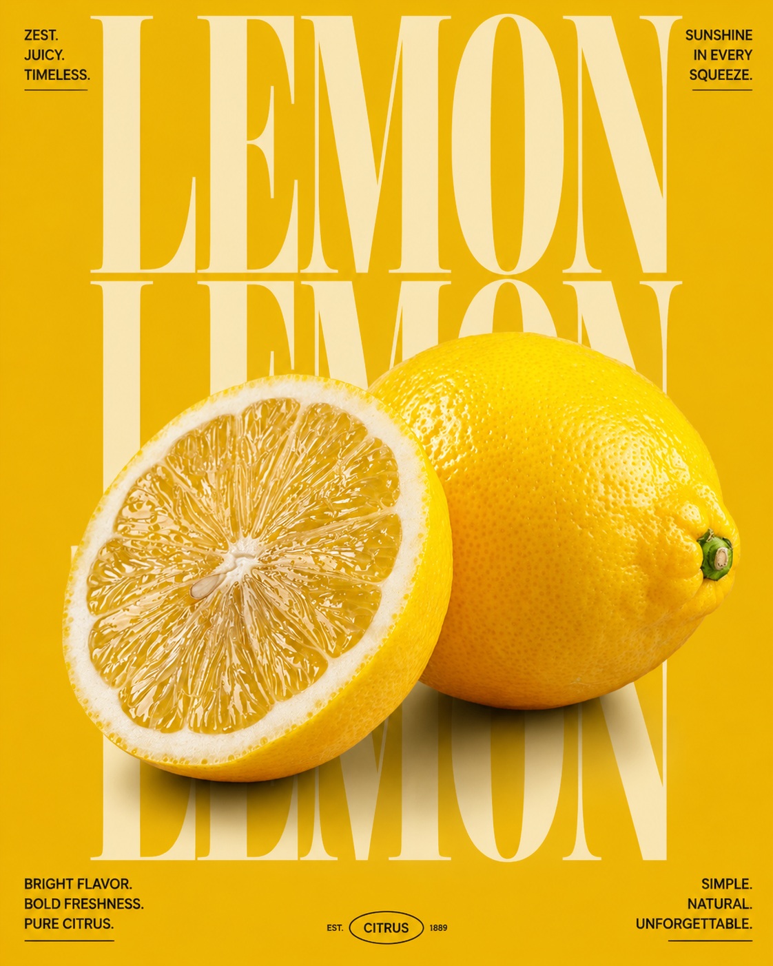 Luxury Editorial Food Typography Poster output 2