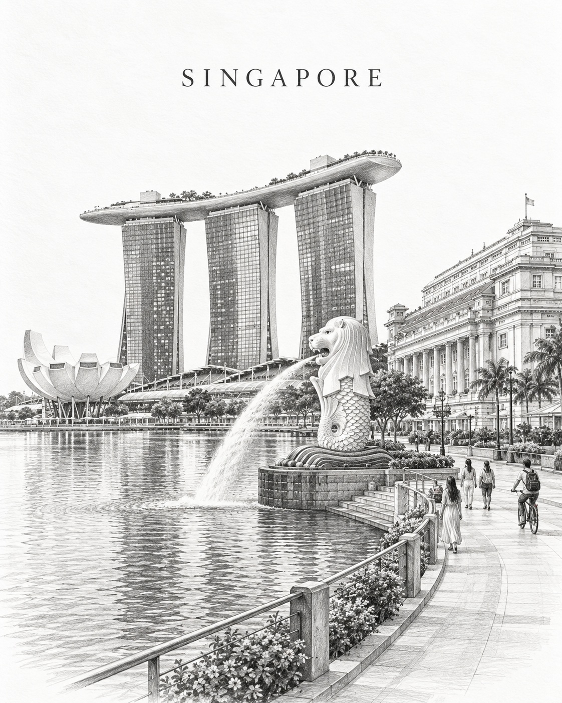 Graphite City Landmark Art Poster output 7