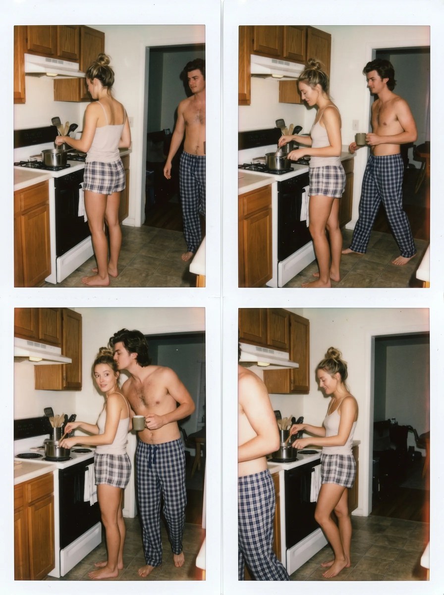 Vintage Home Polaroid Couple Photo Strip output 2