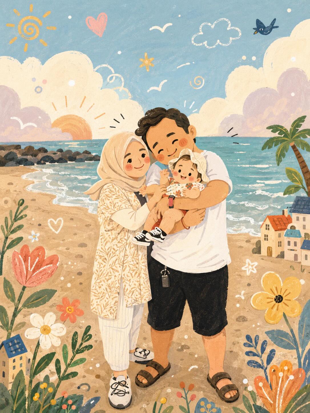 Whimsical Folk Flat Illustration output 2