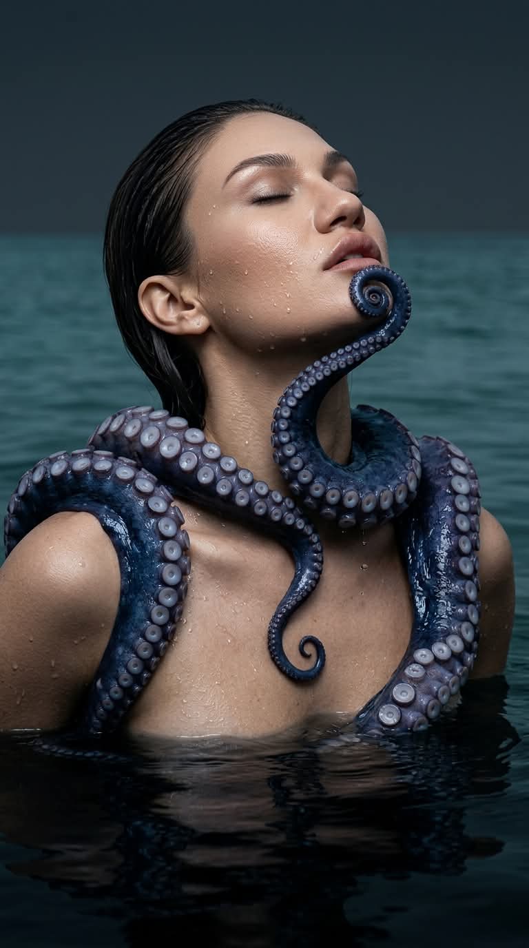 Dark Fantasy Octopus Fashion Editorial output 2
