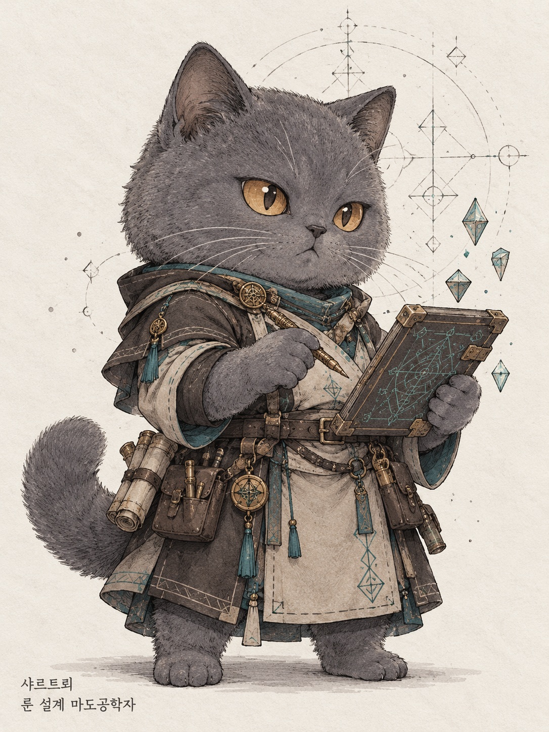 Personalized Chibi Cat Character Illustration