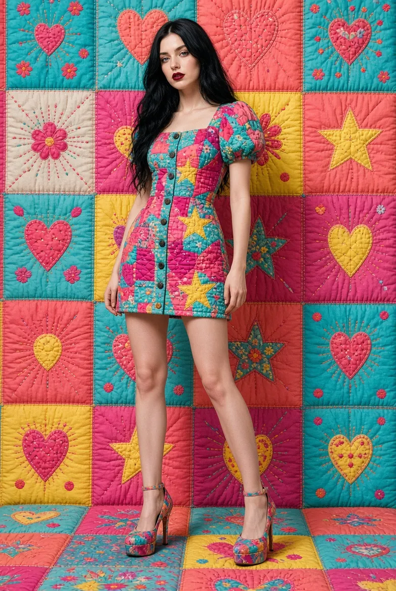 Quilted Couture Fashion Look output 11