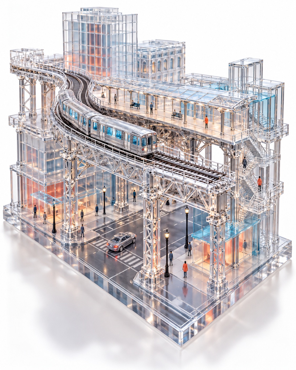 Acrylic Miniature Transit Model output 2