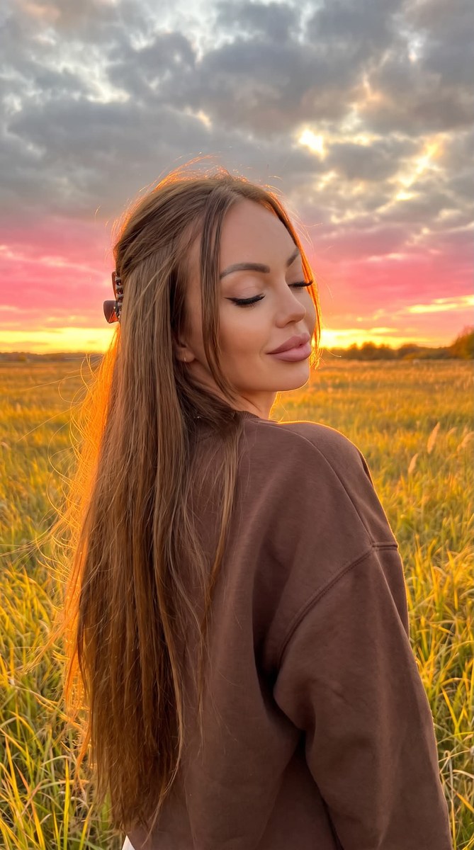 Golden-Hour Autumn Field Portrait output 2