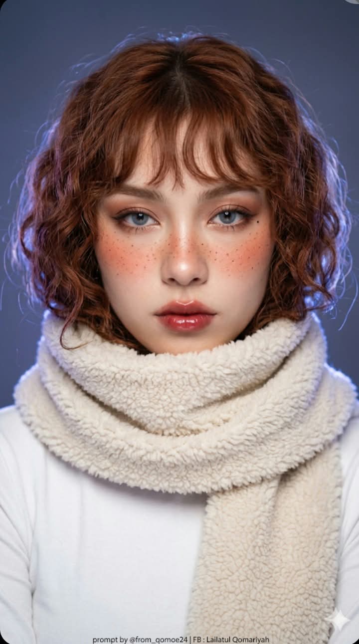 Dreamy Auburn Portrait with Cool Neon Rim Lighting output 2