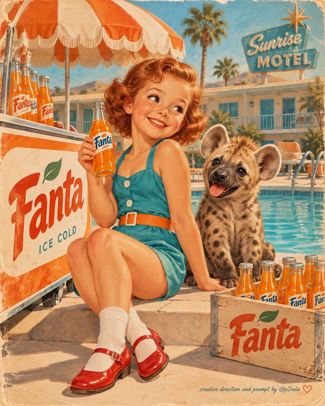 1950s-Style Vintage Character Advertising Poster output 7