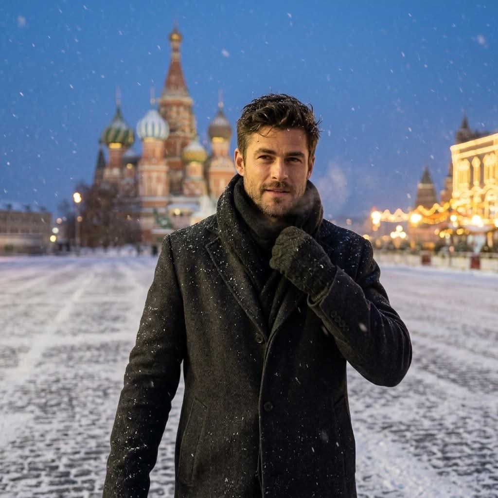 Walking Through Red Square Snowfall output 1