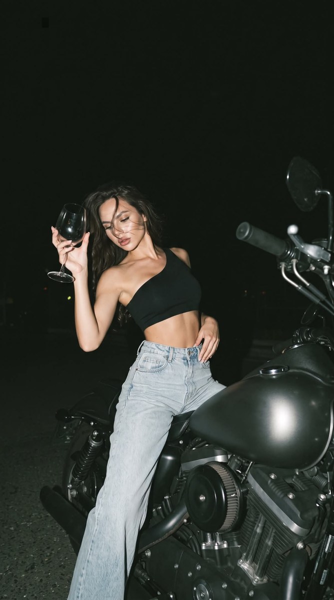 Low-Angle Nighttime Motorcycle Portrait output 2