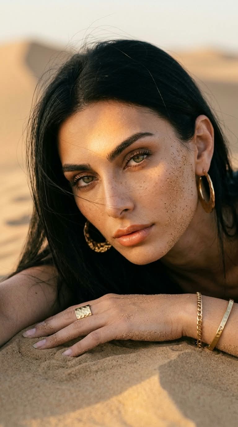 Wind-Swept Golden-Hour Dune Portrait output 2