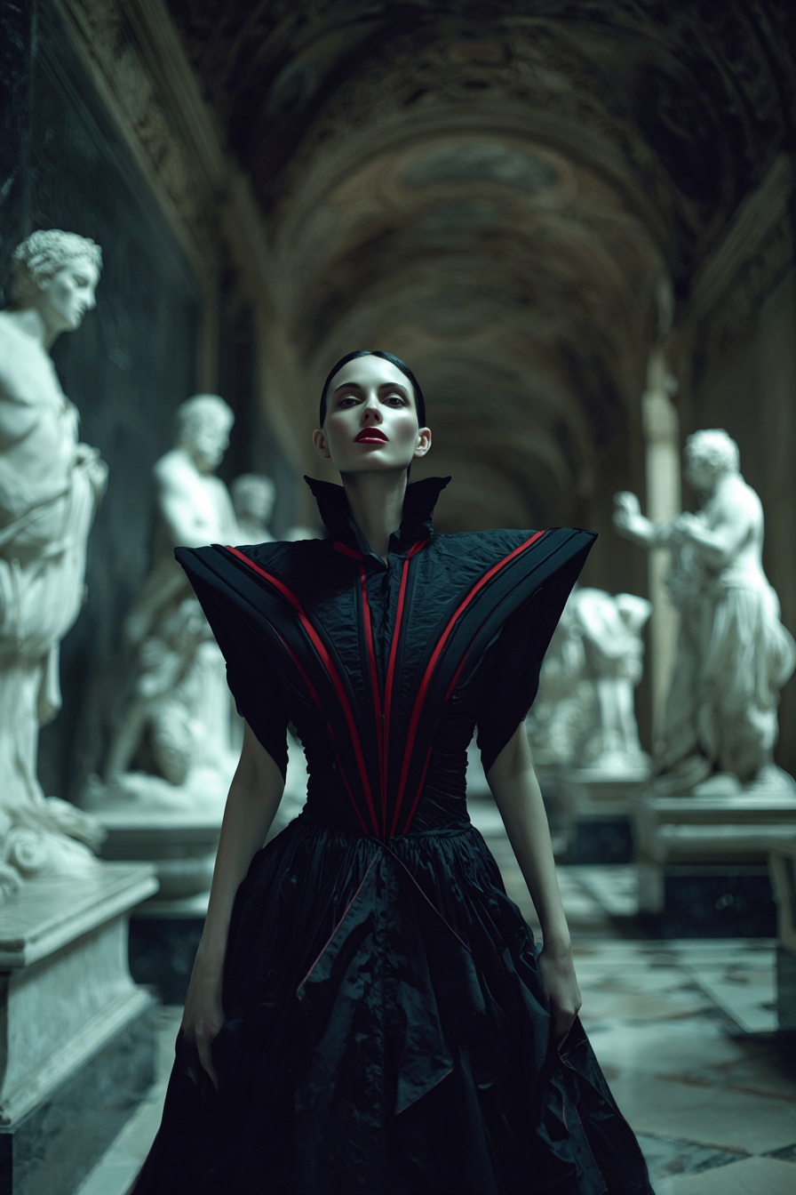 Ghostly Fashion Editorial at the Louvre output 3