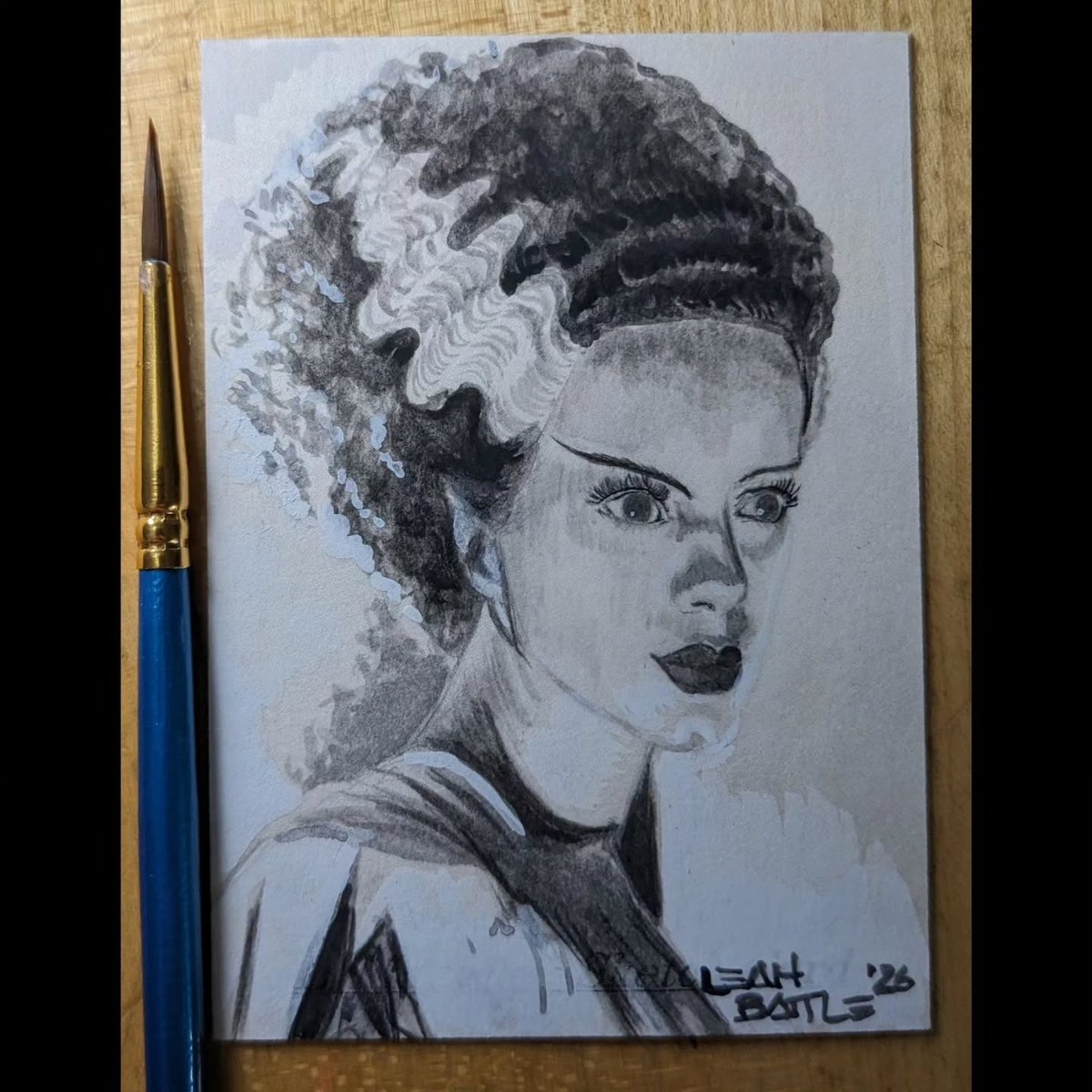 The Bride of Frankenstein in Gouache output 1
