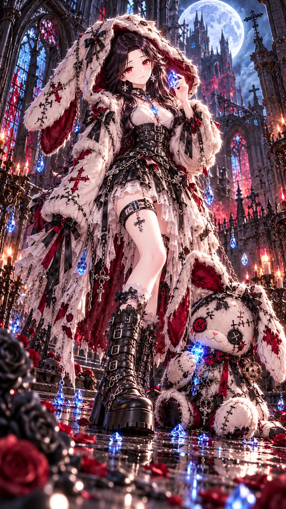 The Tear-Stealing Plush Bunny — Gothic Punk 3D Fantasy output 2