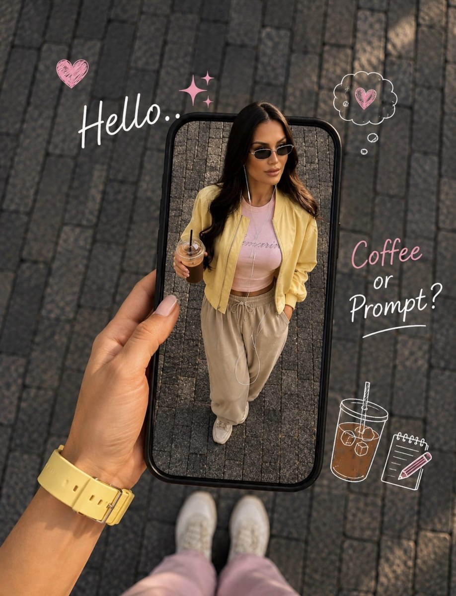 Phone Portal Lifestyle Photo with Doodle Overlays