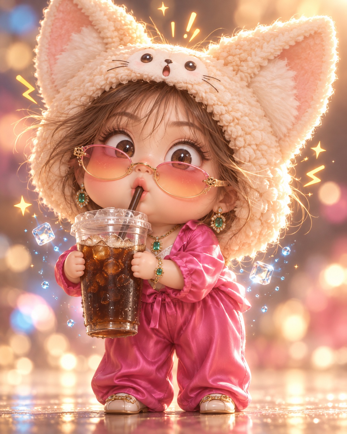 Chibi Mini-Me Jolted Awake by Iced Americano
