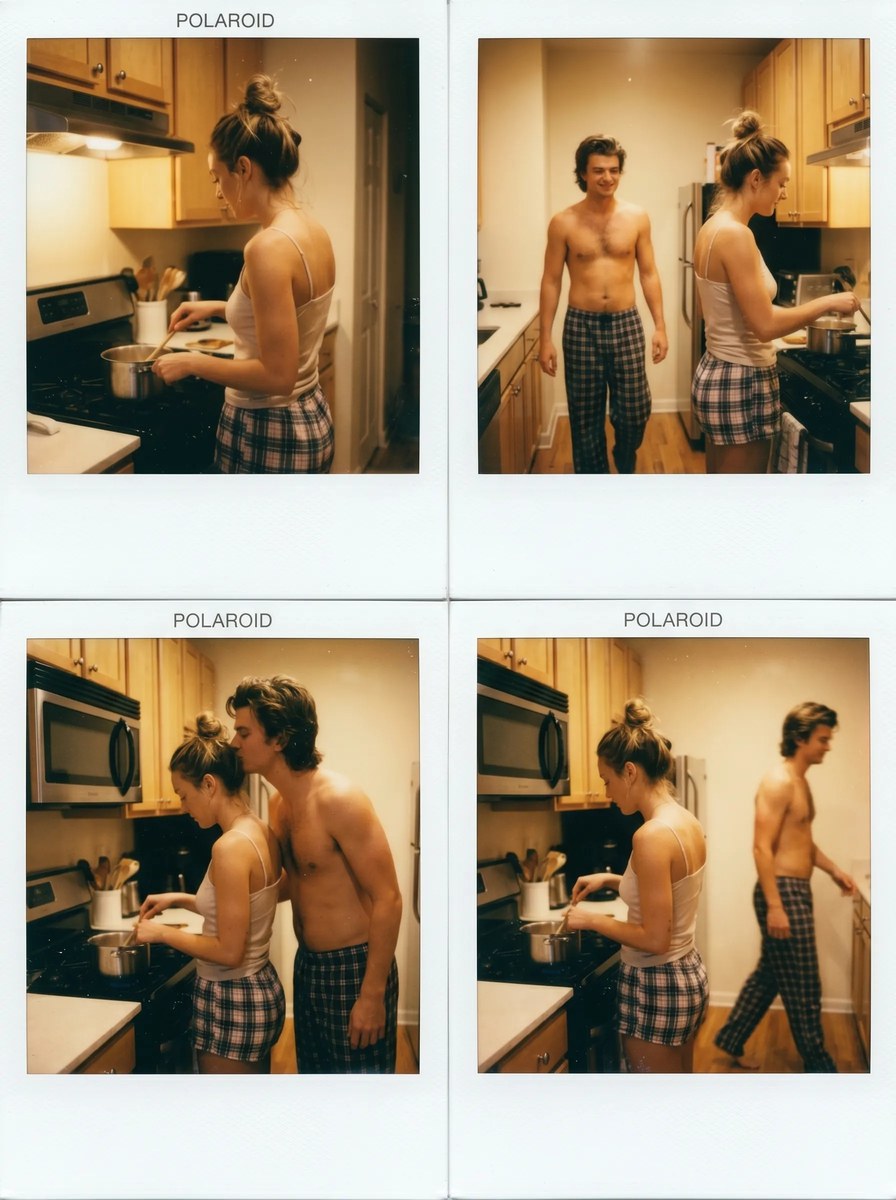 Vintage Home Polaroid Couple Photo Strip output 6