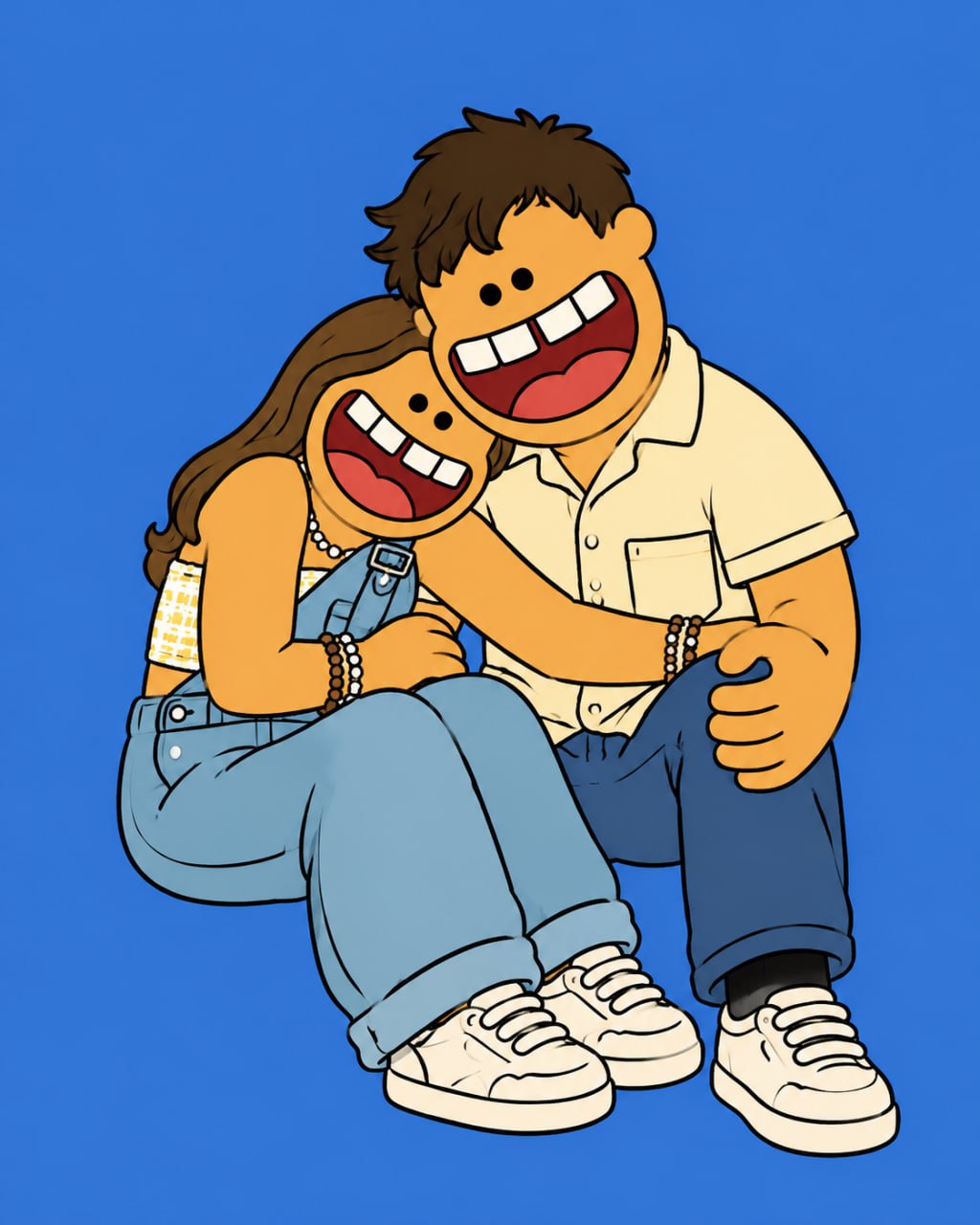 Absurdist Family Photo Cartoon Illustration output 2