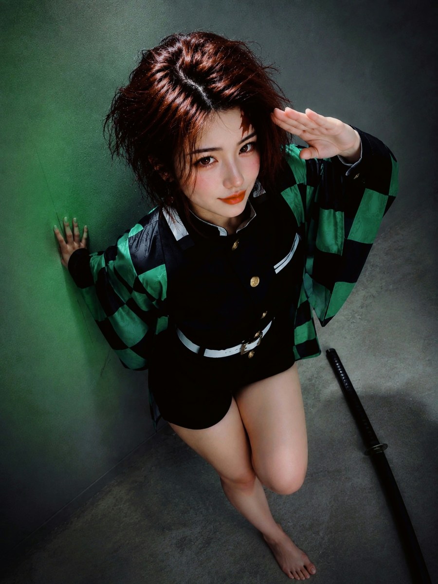 Solitary Emerald Sentinel Cosplay Portrait output 2