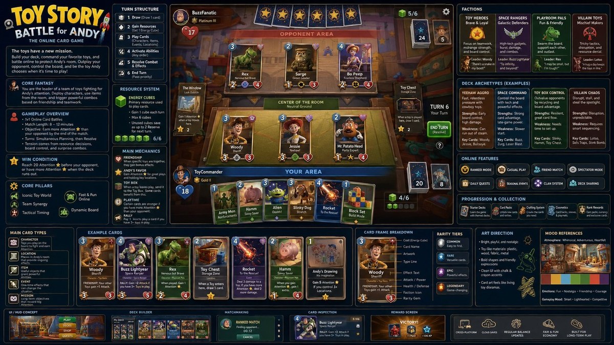 Turn a Film into an Online Card Game Concept Board output 1