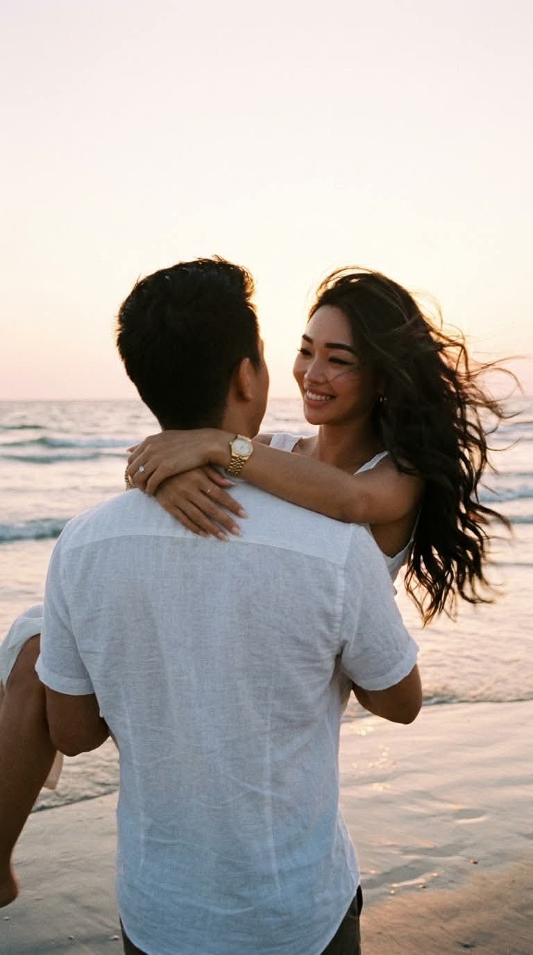 Sunset Beach Couple Portrait output 1