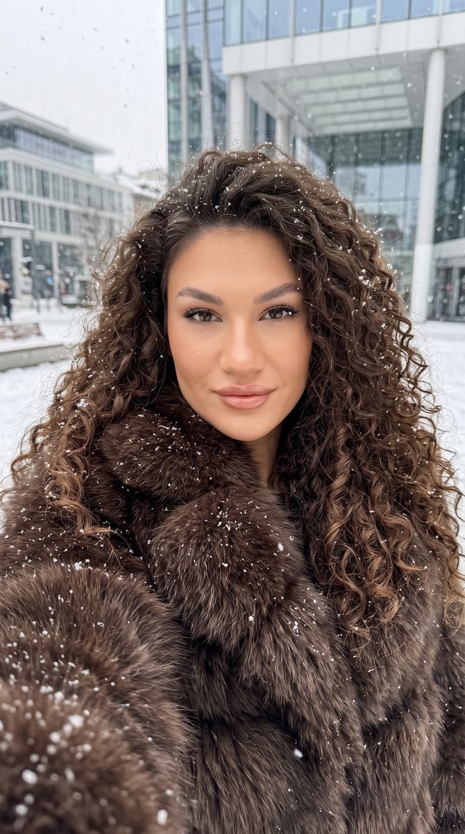 Snowy Winter Selfie Portrait output 1