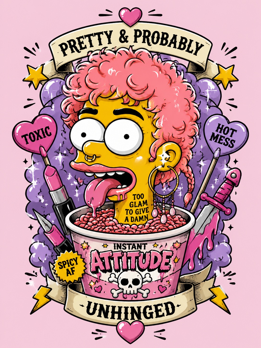 Pop-Art Tattoo Flash Cartoon Hybrid