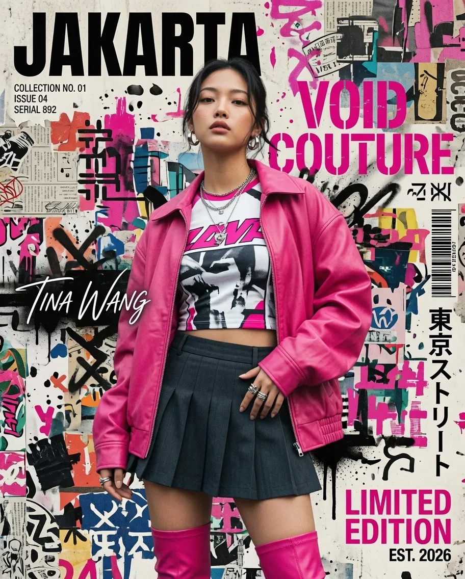 Japanese Street-Fashion Editorial Cover Poster output 4