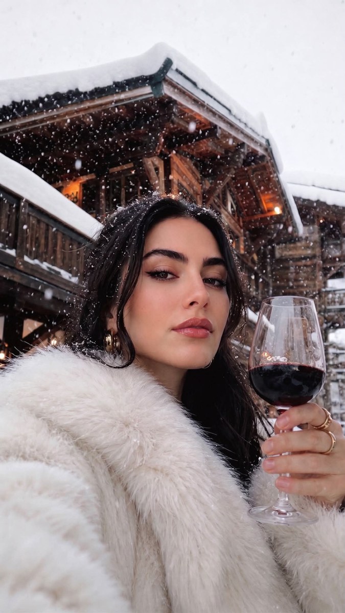 Cinematic Winter Chalet Selfie output 1
