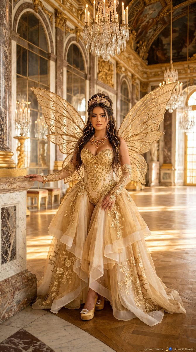 Golden Luxury Fairy at the Palace of Versailles output 2