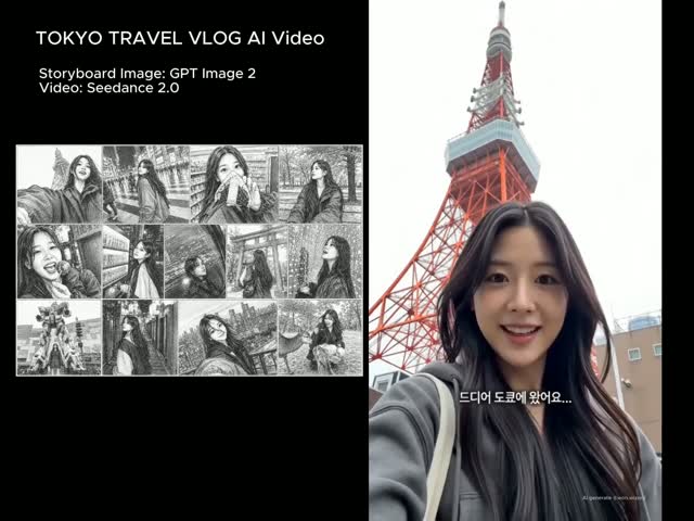 Tokyo Travel Vlog Storyboard and 15-Second Video