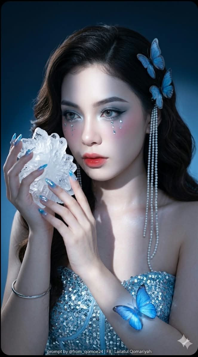 Cinematic Icy Glamour Portrait