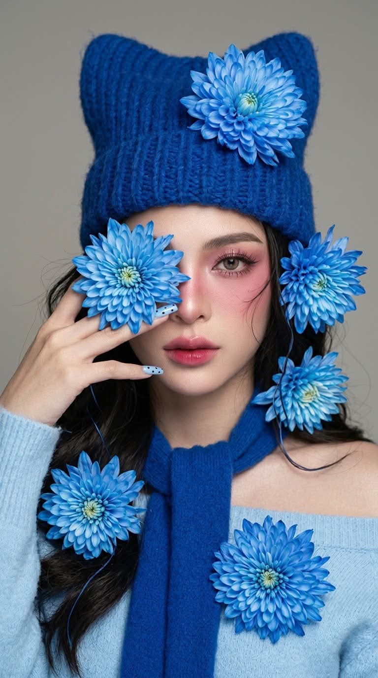 Poetic Winter Chrysanthemum Portrait output 6
