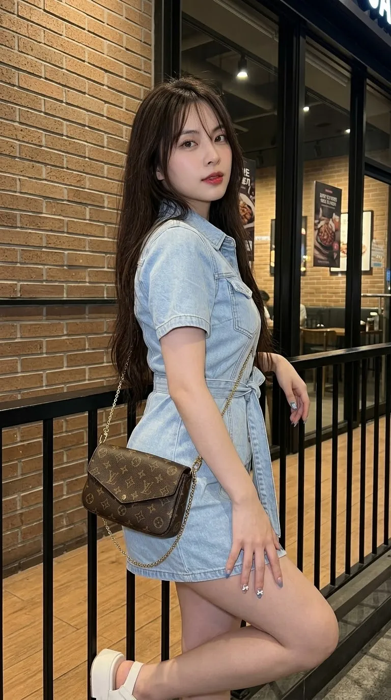 Urban Night-Flash Denim Portrait output 2