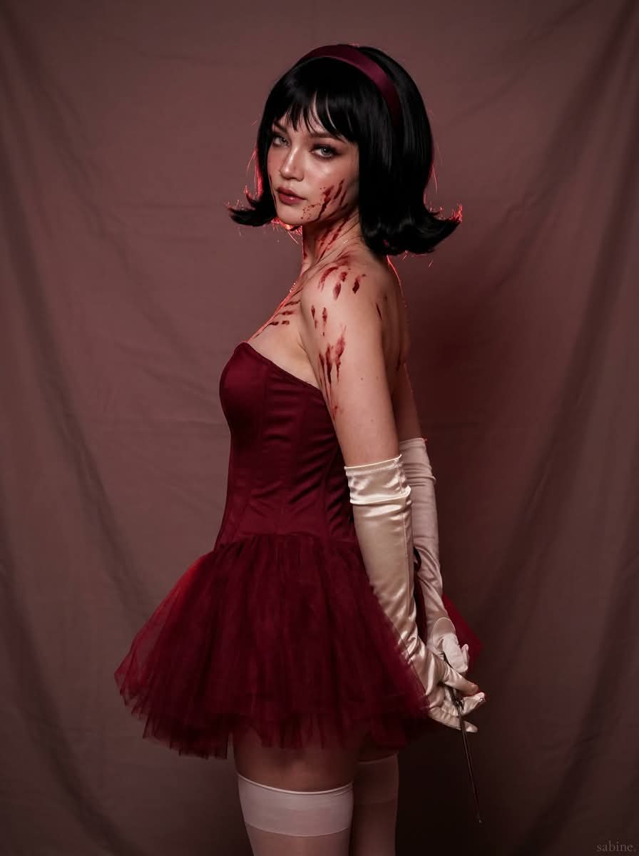 Gothic Coquette Horror-Doll Fashion Portrait output 6