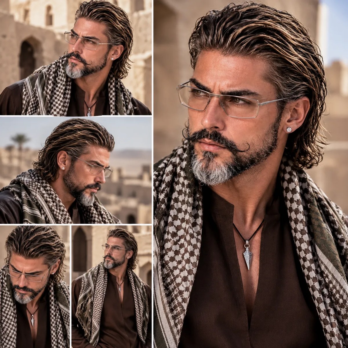 Middle Eastern Luxury Fashion Editorial Portrait output 2