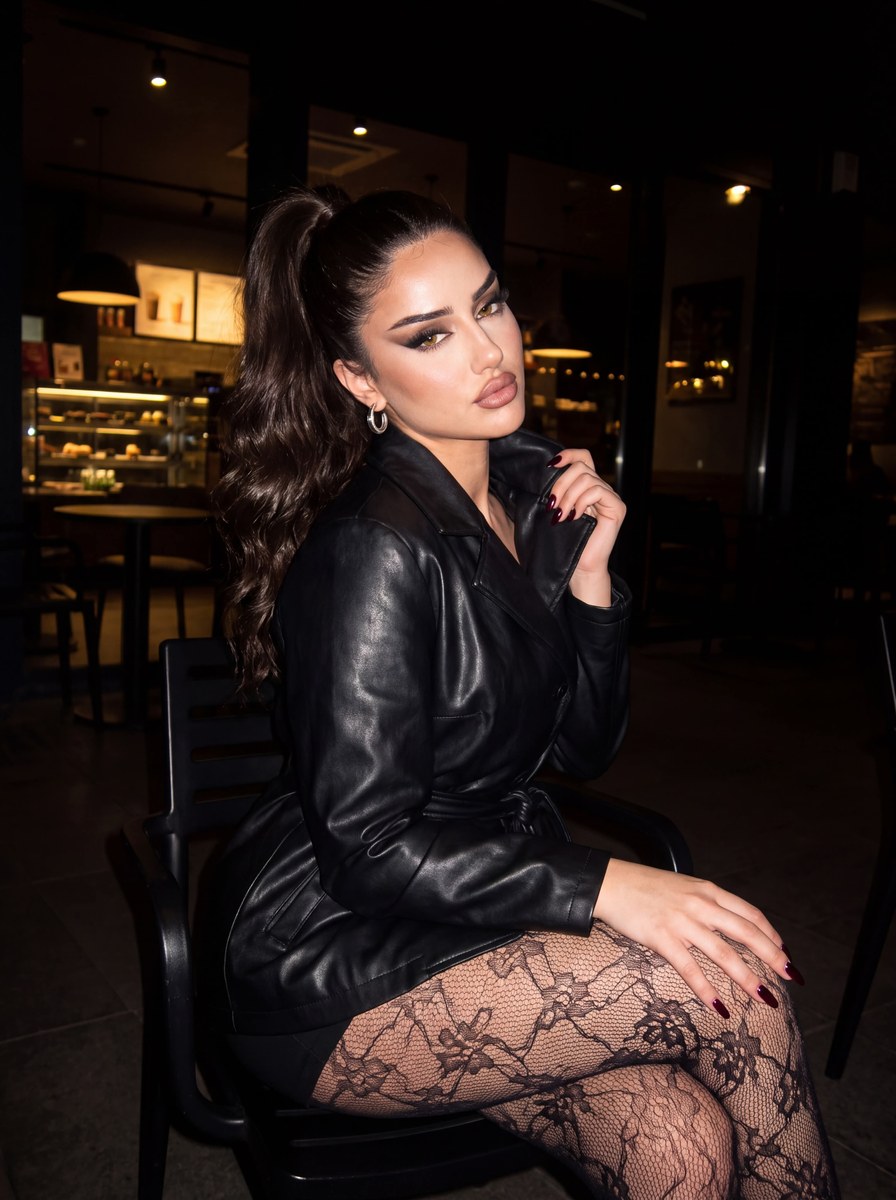Midnight Espresso Beauty Portrait with Digital Flash