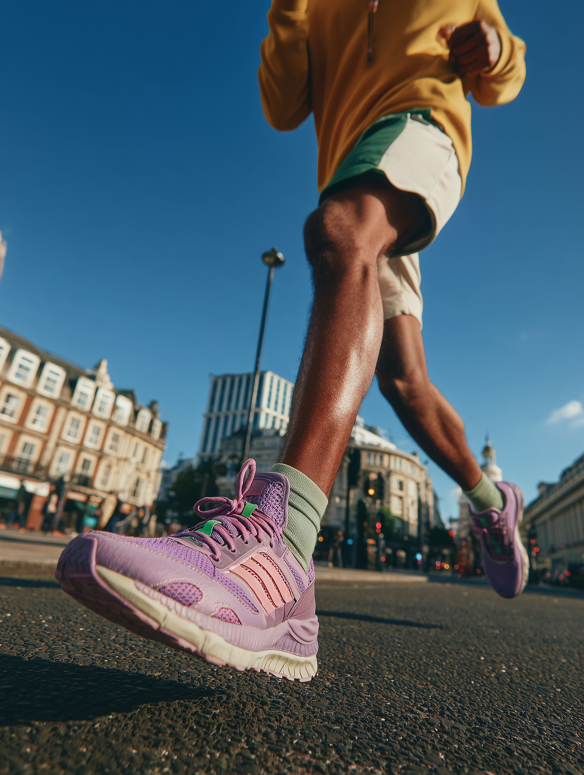 Ultra-Realistic London Jogging Shoe Photograph