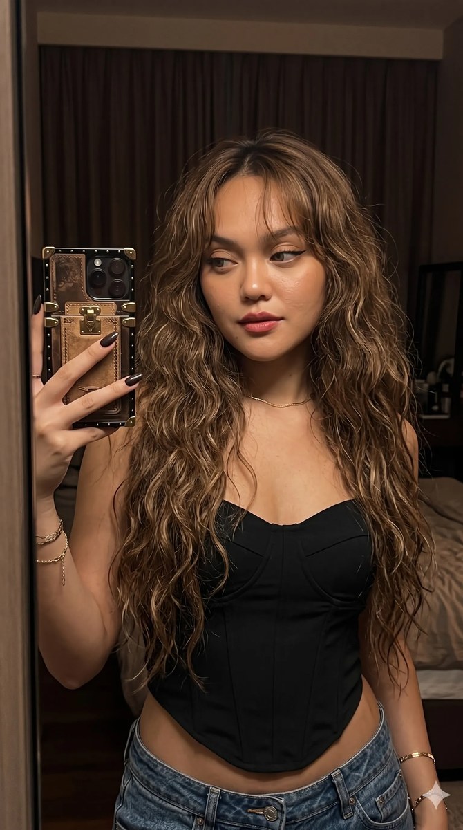 Moody Bedroom Mirror Selfie output 1