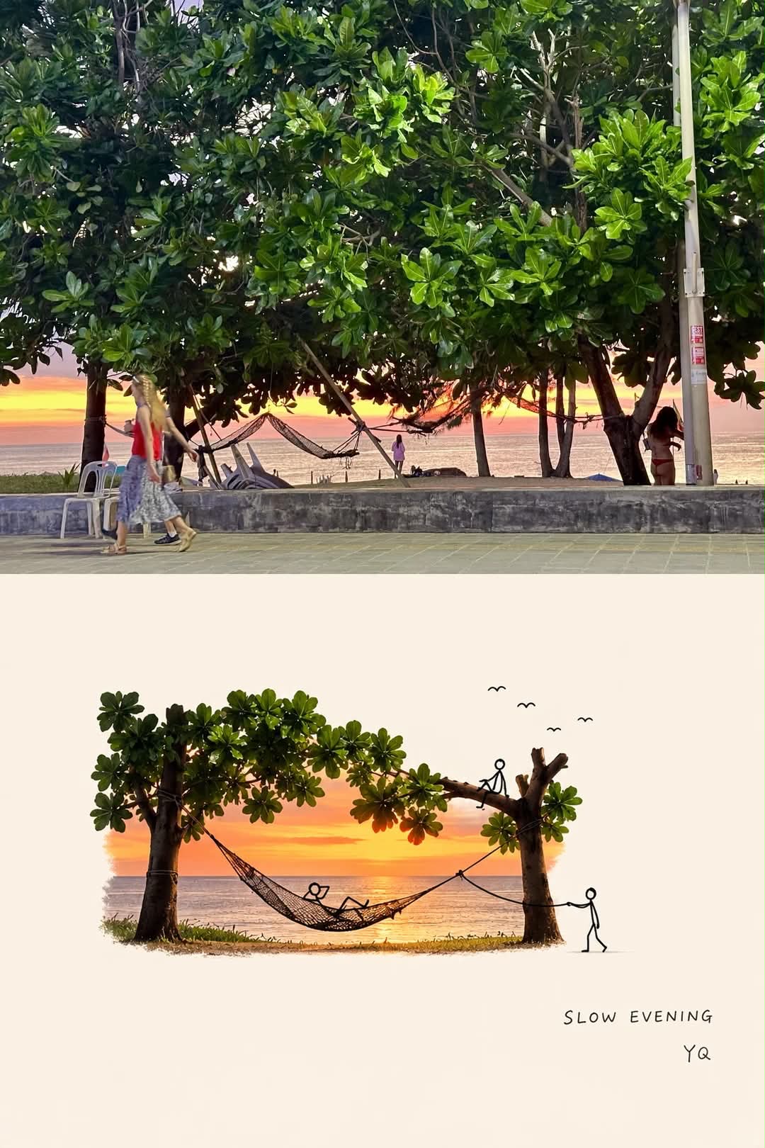 Travel Photo and Cream-Paper Doodle Poster output 3