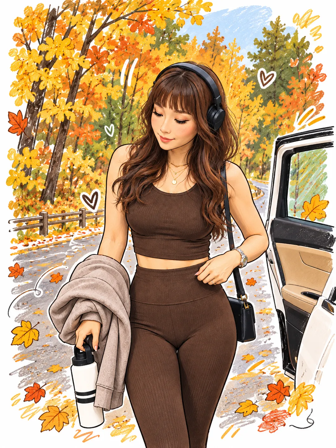 Autumn Roadside iPhone Portrait