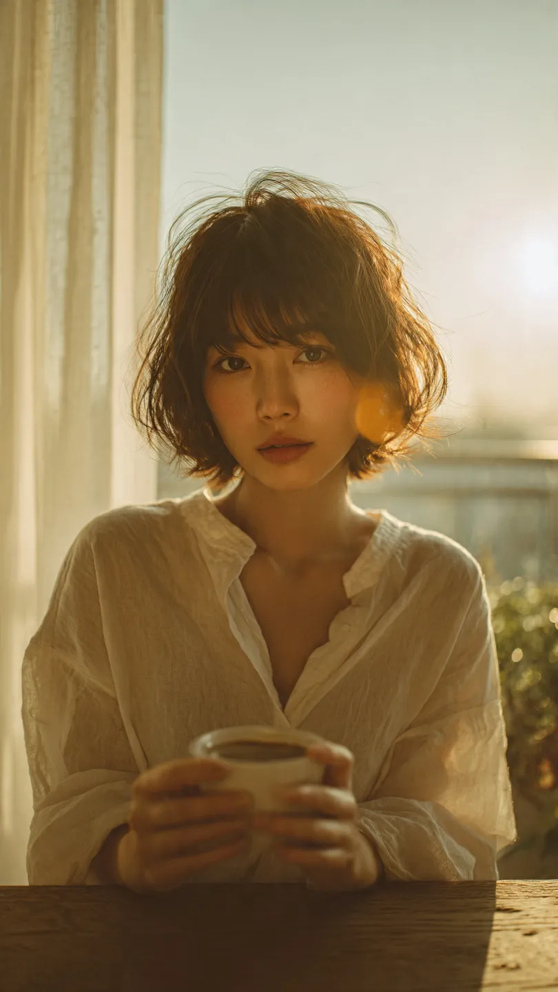 Peaceful Morning Coffee Portrait output 1