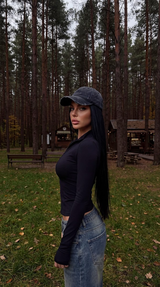 Dark Autumn Park Fashion Portrait output 2
