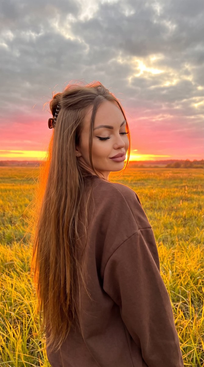 Golden-Hour Autumn Field Portrait output 3