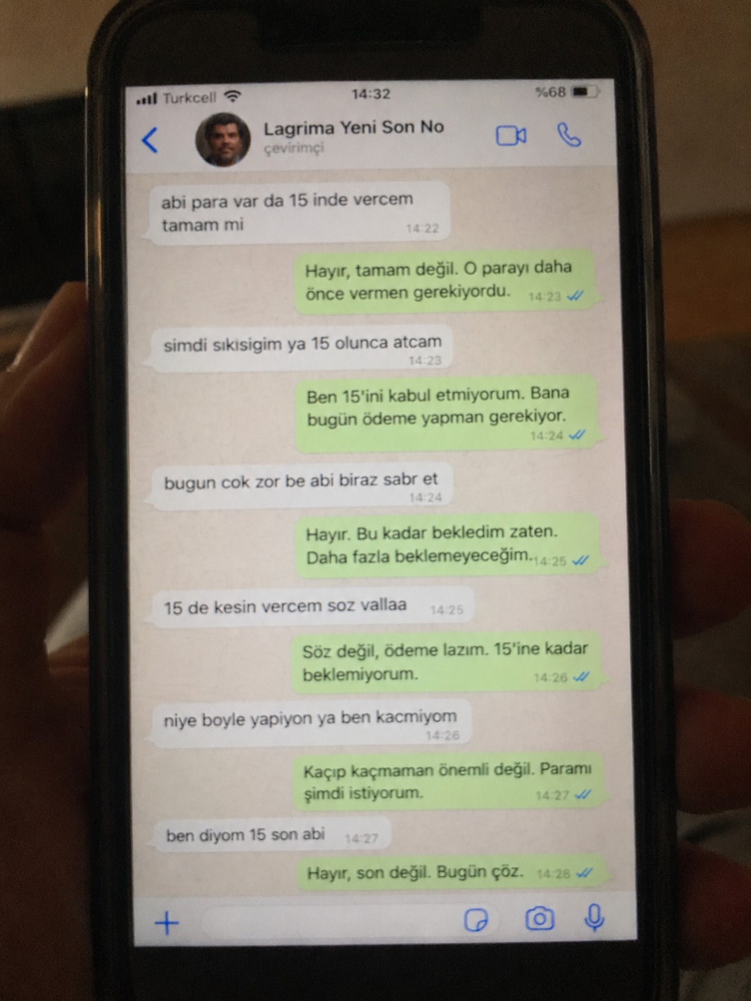 Realistic Amateur Phone Photo with WhatsApp Chat output 1