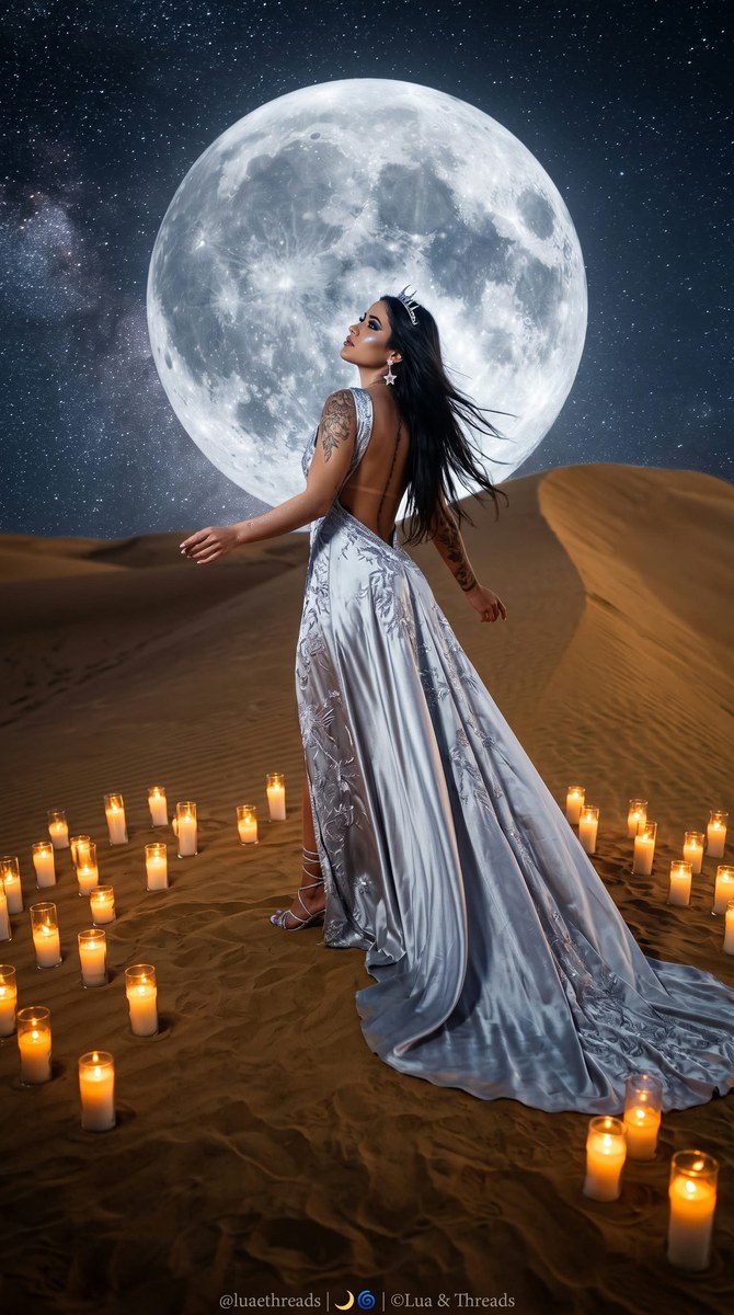 Moonlit Desert Cinematic Fashion Editorial output 2