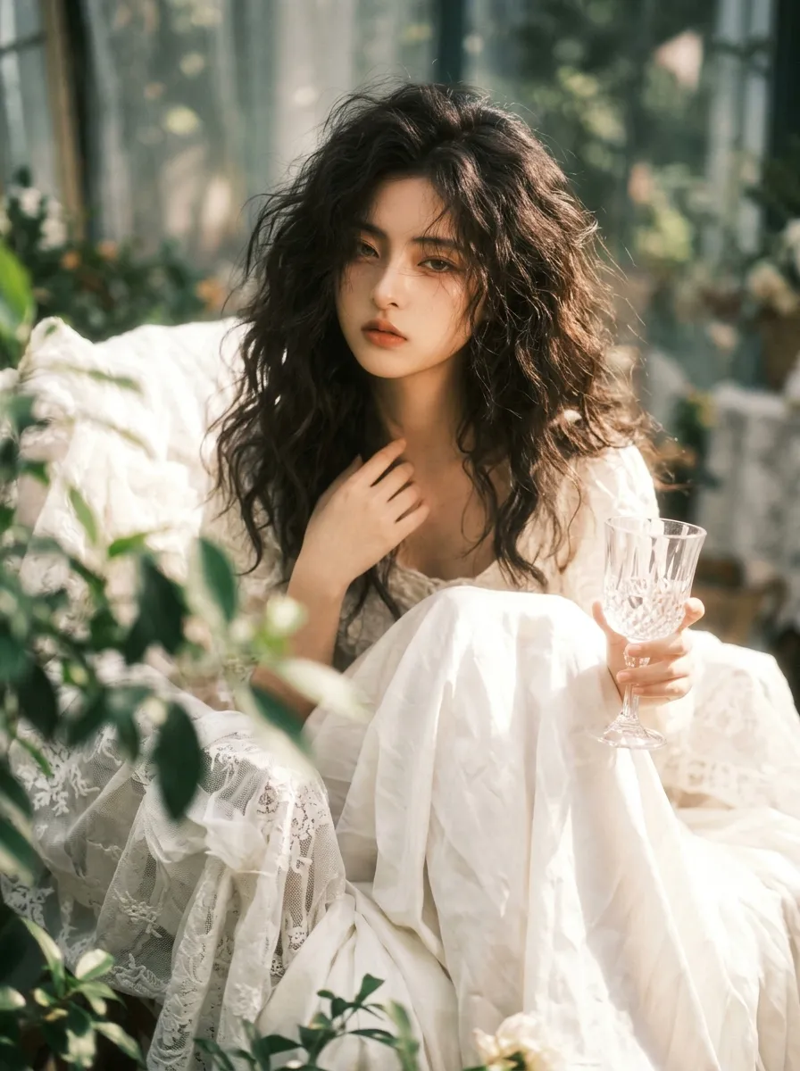 1980s Romantic High-Fashion Editorial Portrait output 2