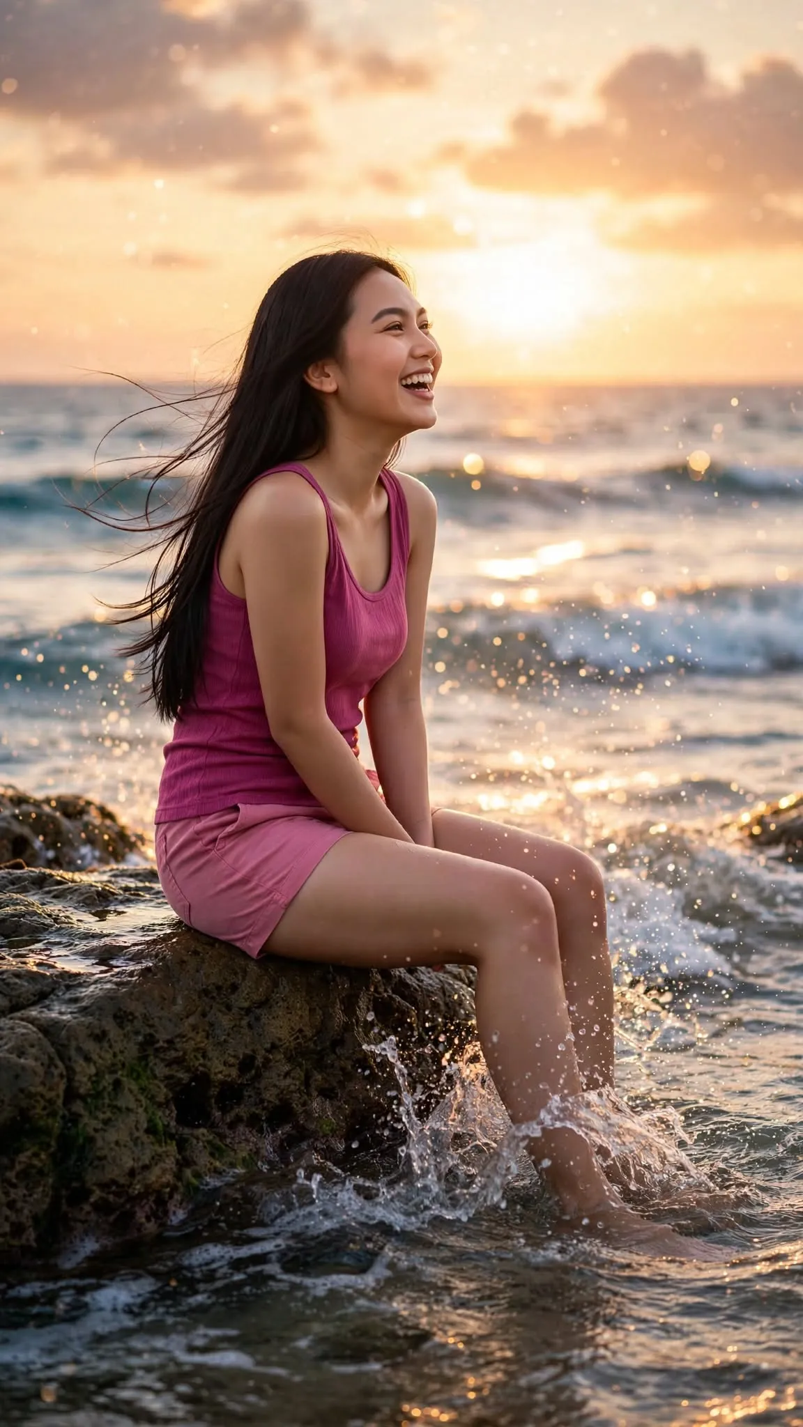 Golden-Hour Seaside Portrait output 3