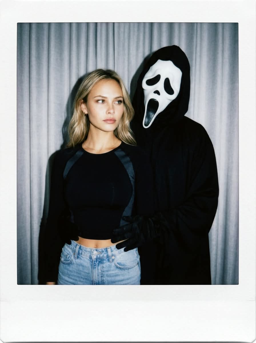 Halloween Ghostface Polaroid Photo